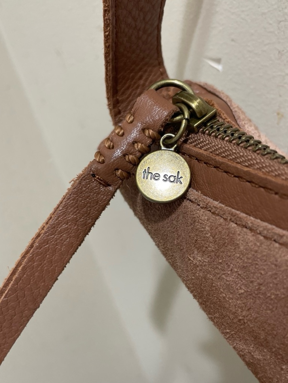 Crescent Crossbody — Brown Suede Shoulder Tess Large Sling Bag The Sak - Picture 5 of 8